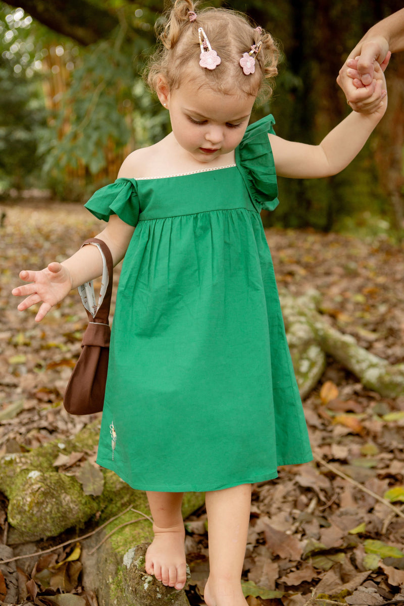 Little Emerald Organic Cotton Dress