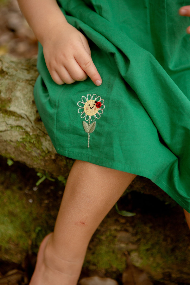 Little Emerald Organic Cotton Dress