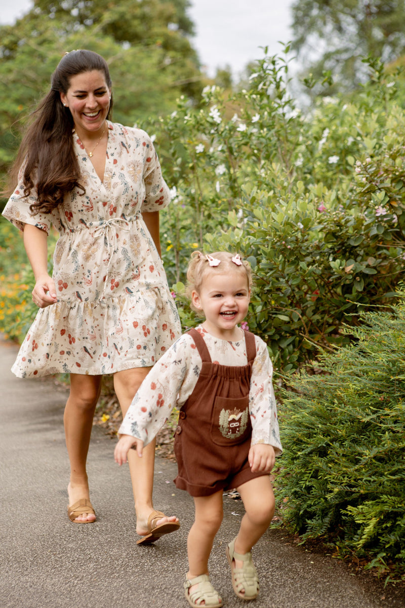 Mountain Adventure Handspun Handwoven Organic Cotton Romper