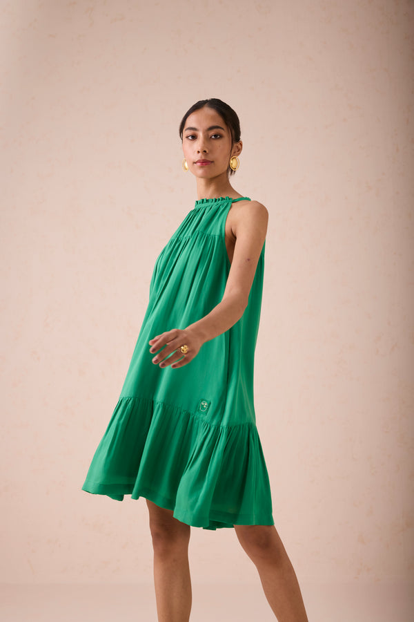 The Holiday Halter Neck Lyocell Dress